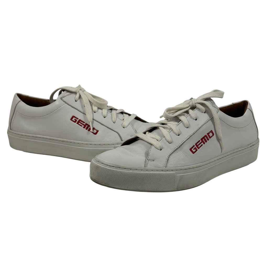 LLOYD Gemo White Leather Low Top Sneakers Men's Size 8.5 Germany‎ Casual Shoes
